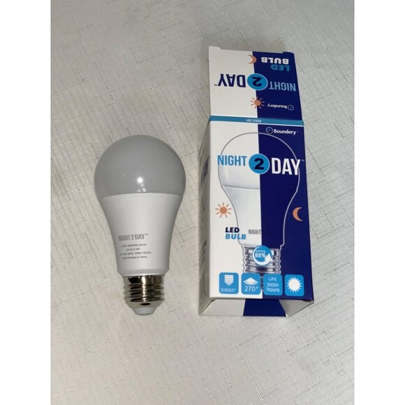 Boundery Night2Day LED Bulb E26/E27 8W 270° Light Sensor 5000K-5500K 800 Lumens - Picture 2 of 7
